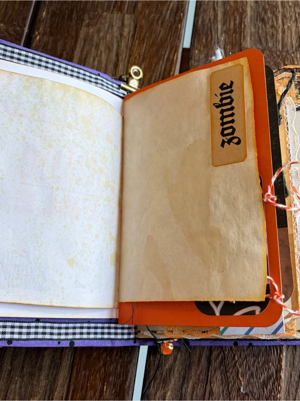 Halloween Junk Journal Small Handmade Decorated Pumpkin Happy Halloween 3 Sig